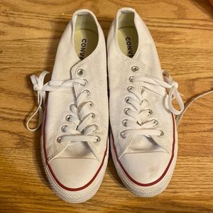 White Unisex Converse Womens size 11 or Mens size 9